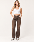 Jeans Straight Vintage Marrone