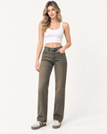 Jeans Straight Olive Wash