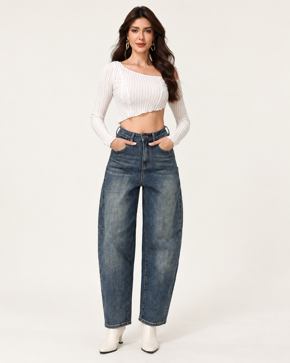 Jeans Barrel Cargo Blue