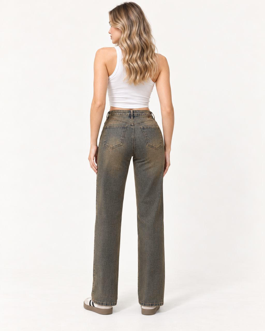 Jeans Straight Olive Wash