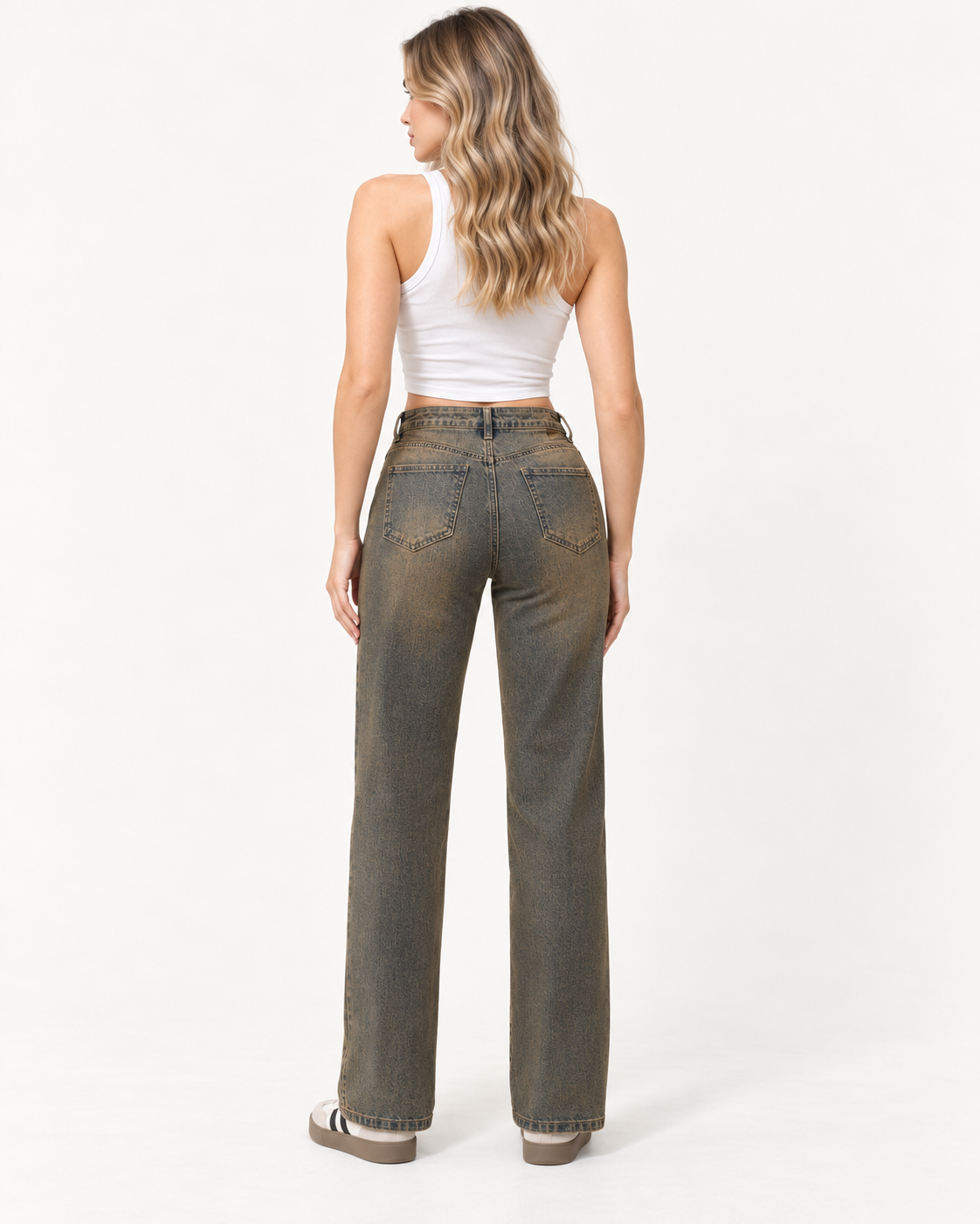 Jeans Straight Olive Wash