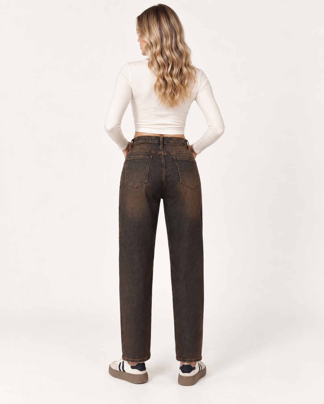 Jeans Vita Incrociata Brown