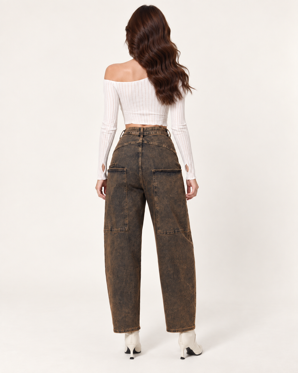 Jeans Barrel Cargo Brown