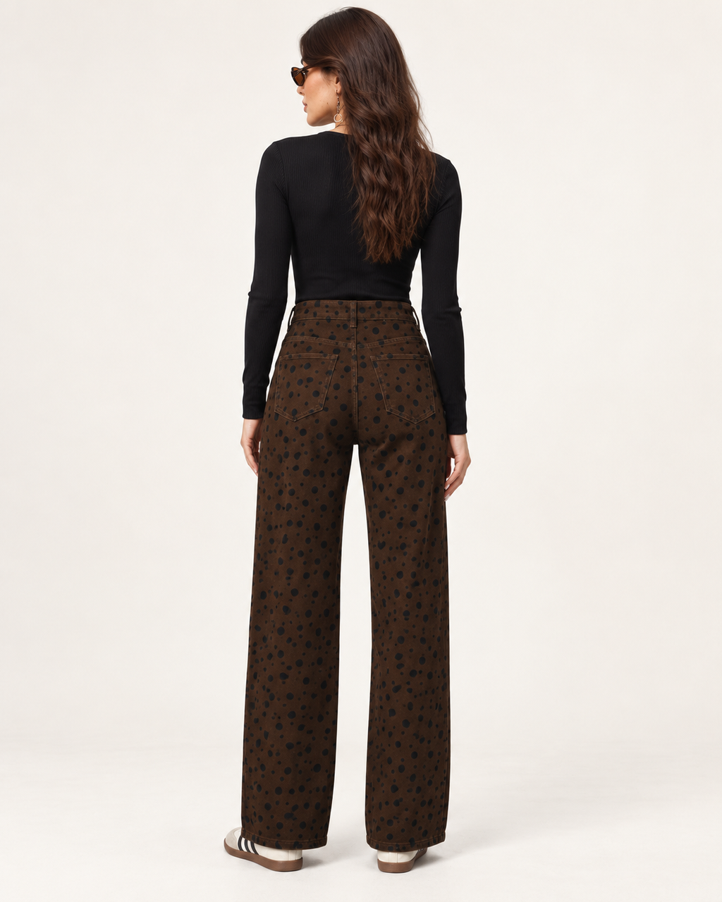 Jeans Wide Leg Pois Mini