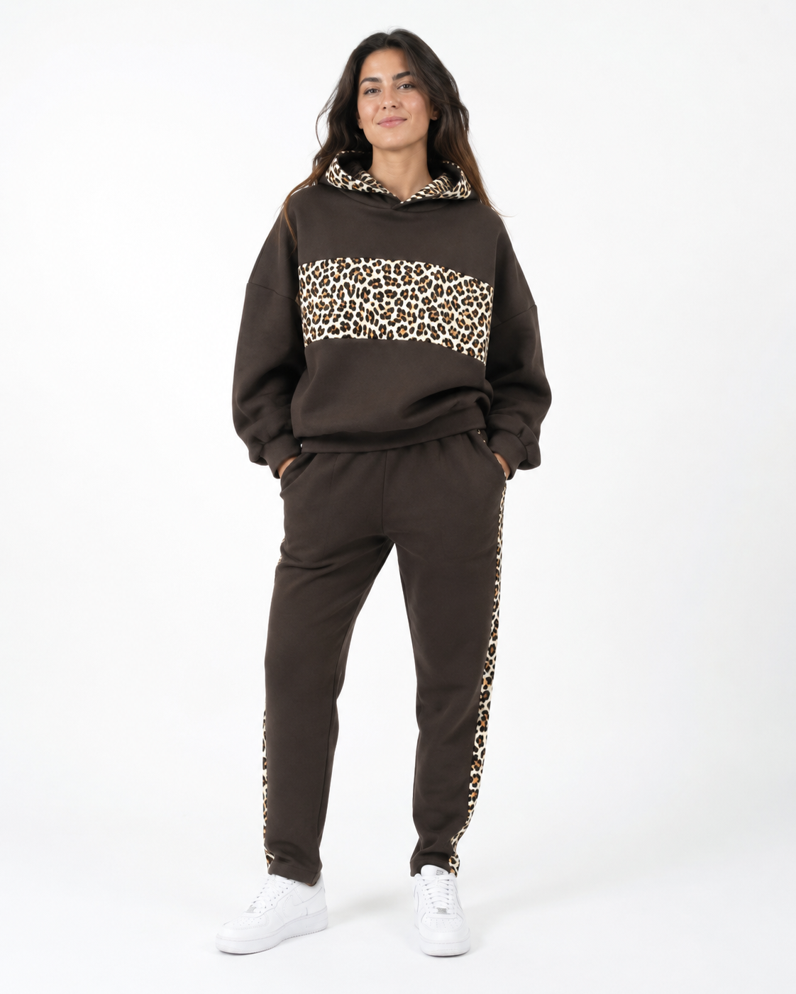 Completo Hoodie Leopard Jogger