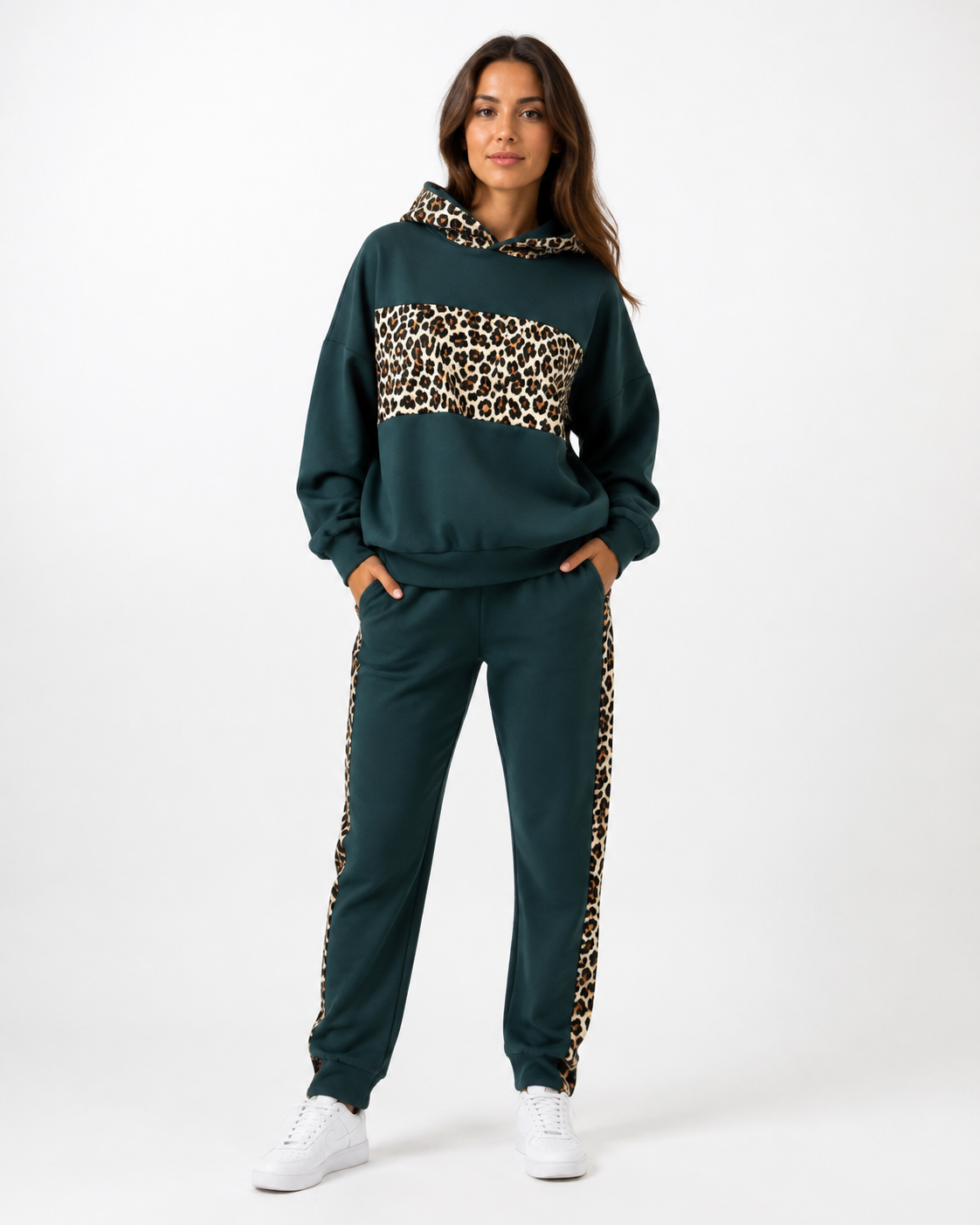 Completo Hoodie Leopard Jogger