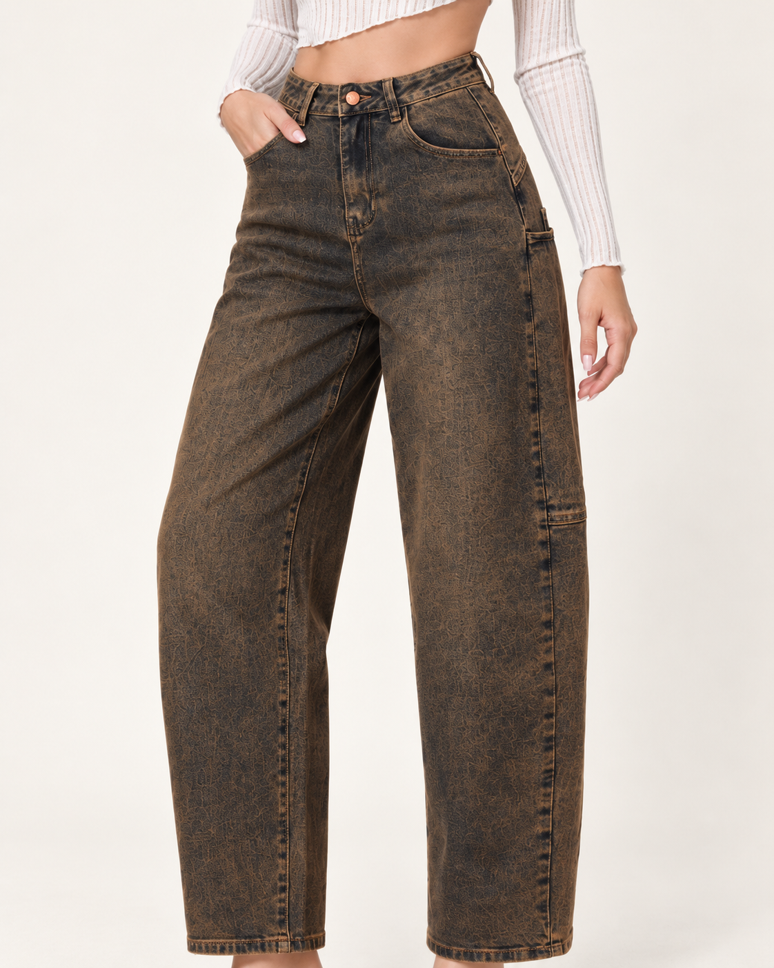 Jeans Barrel Cargo Brown