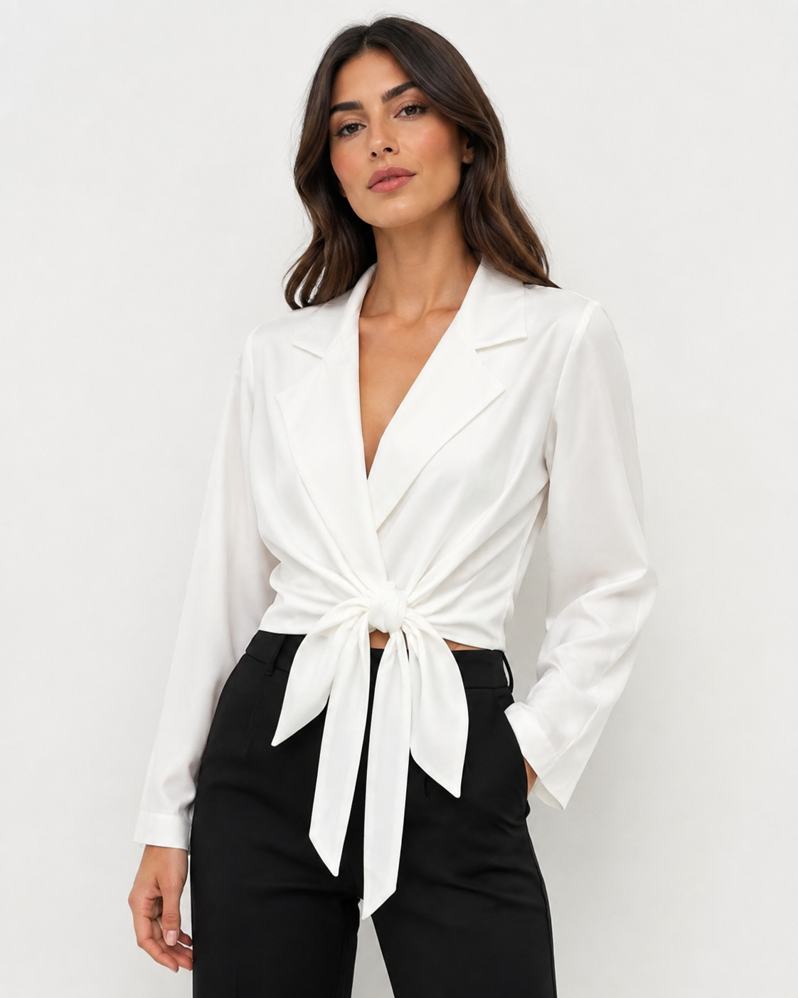 Blusa Blazer Nodo Chic