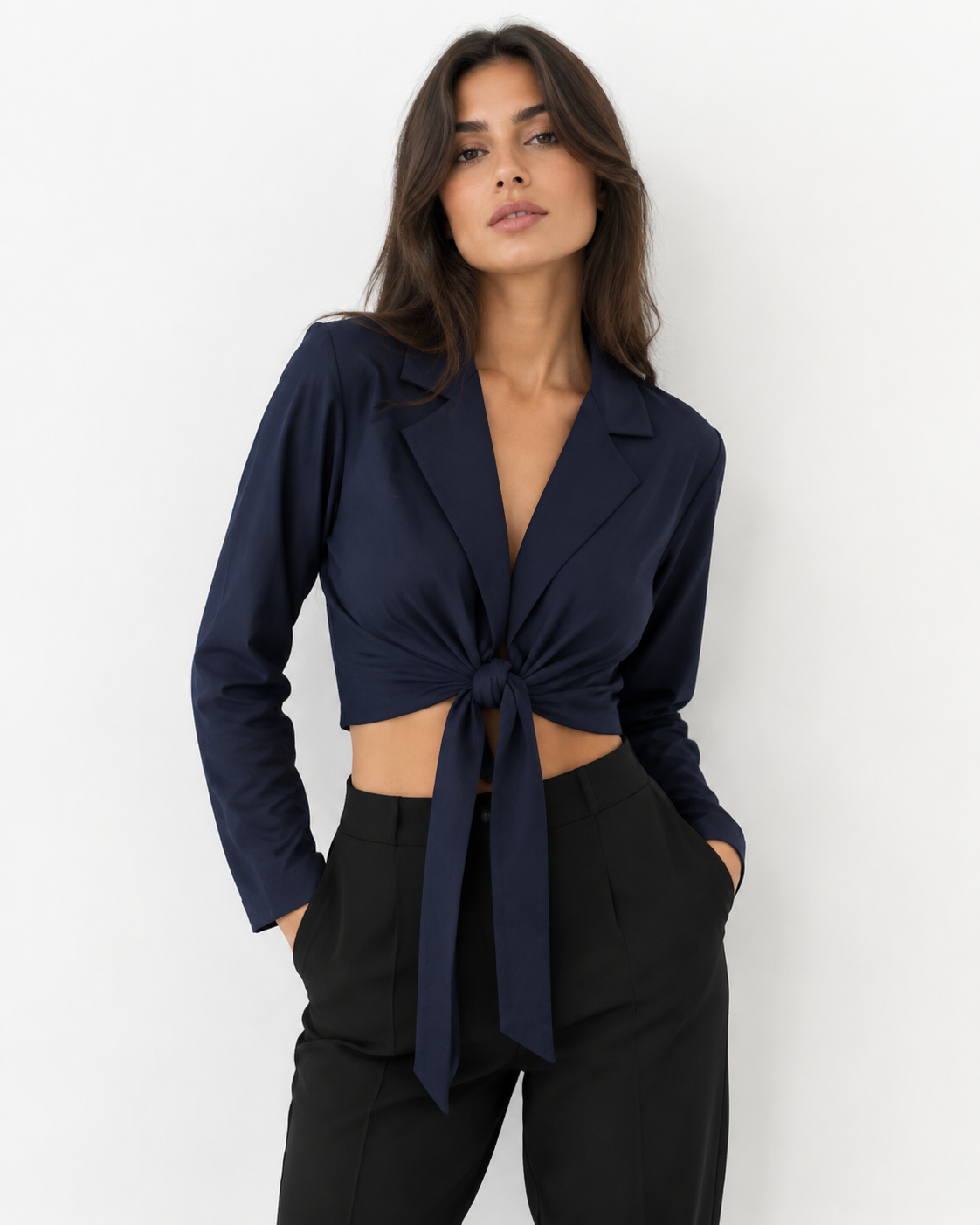 Blusa Blazer Nodo Chic
