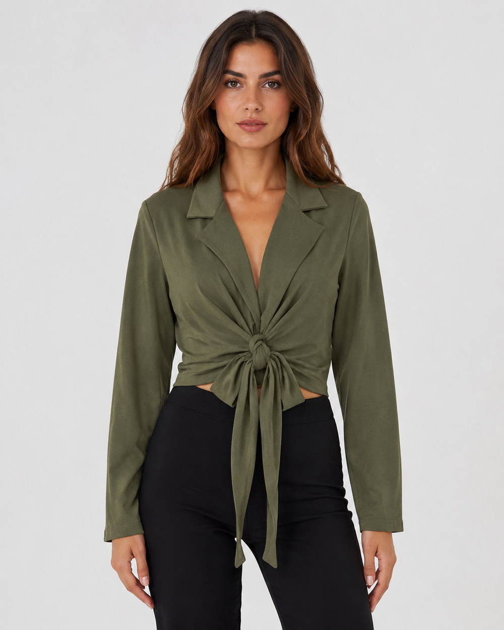Blusa Blazer Nodo Chic