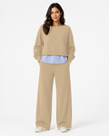 Completo Layered Felpa e Palazzo