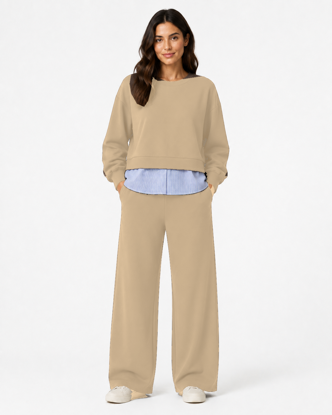 Completo Layered Felpa e Palazzo