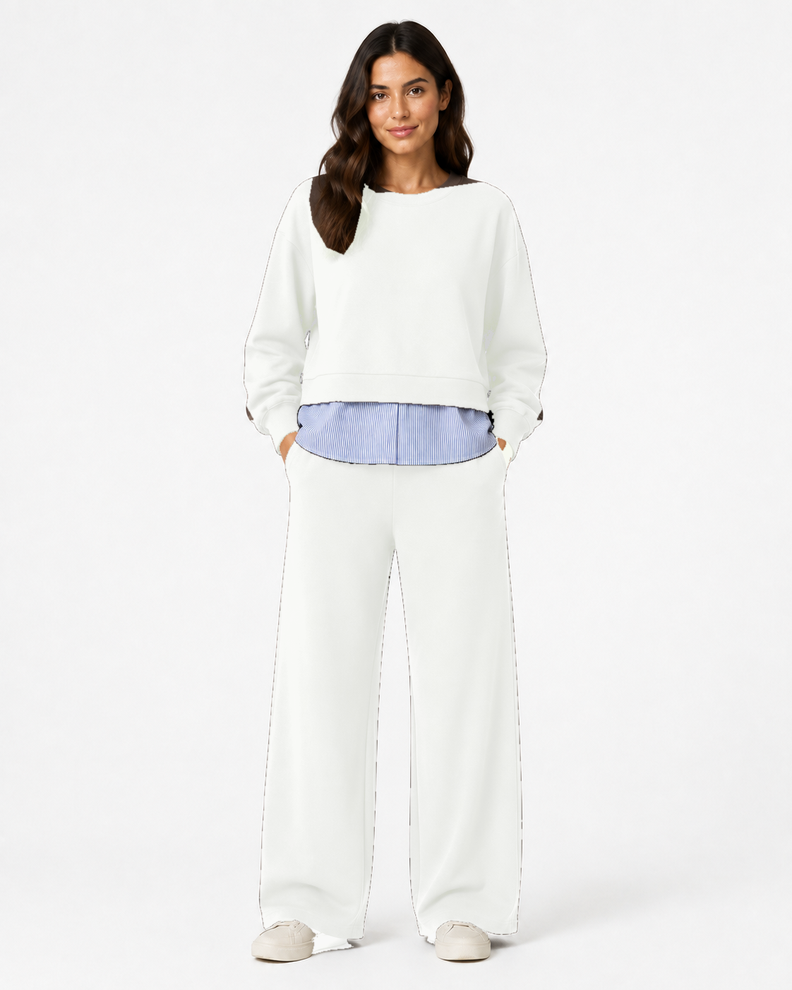 Completo Layered Felpa e Palazzo
