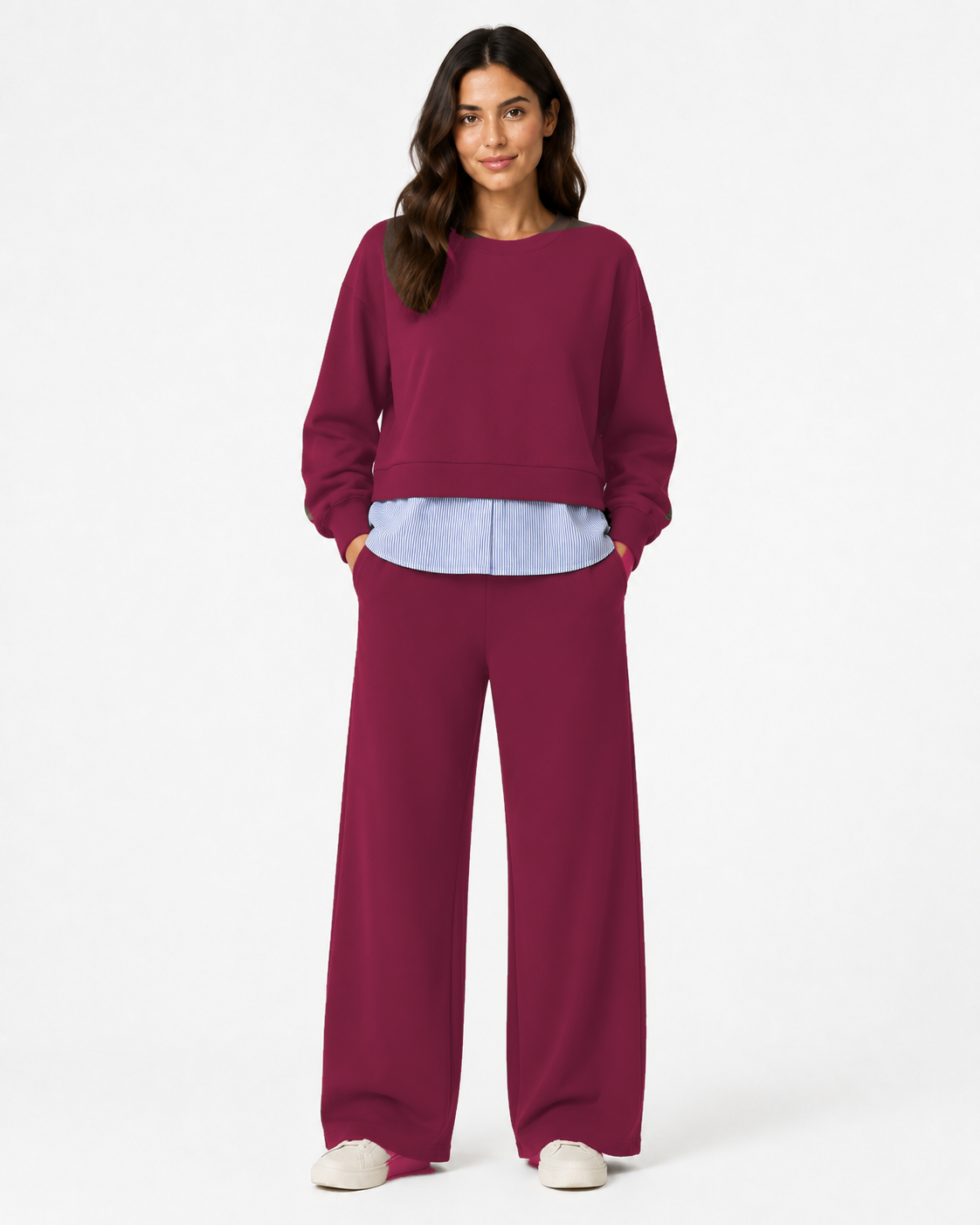 Completo Layered Felpa e Palazzo