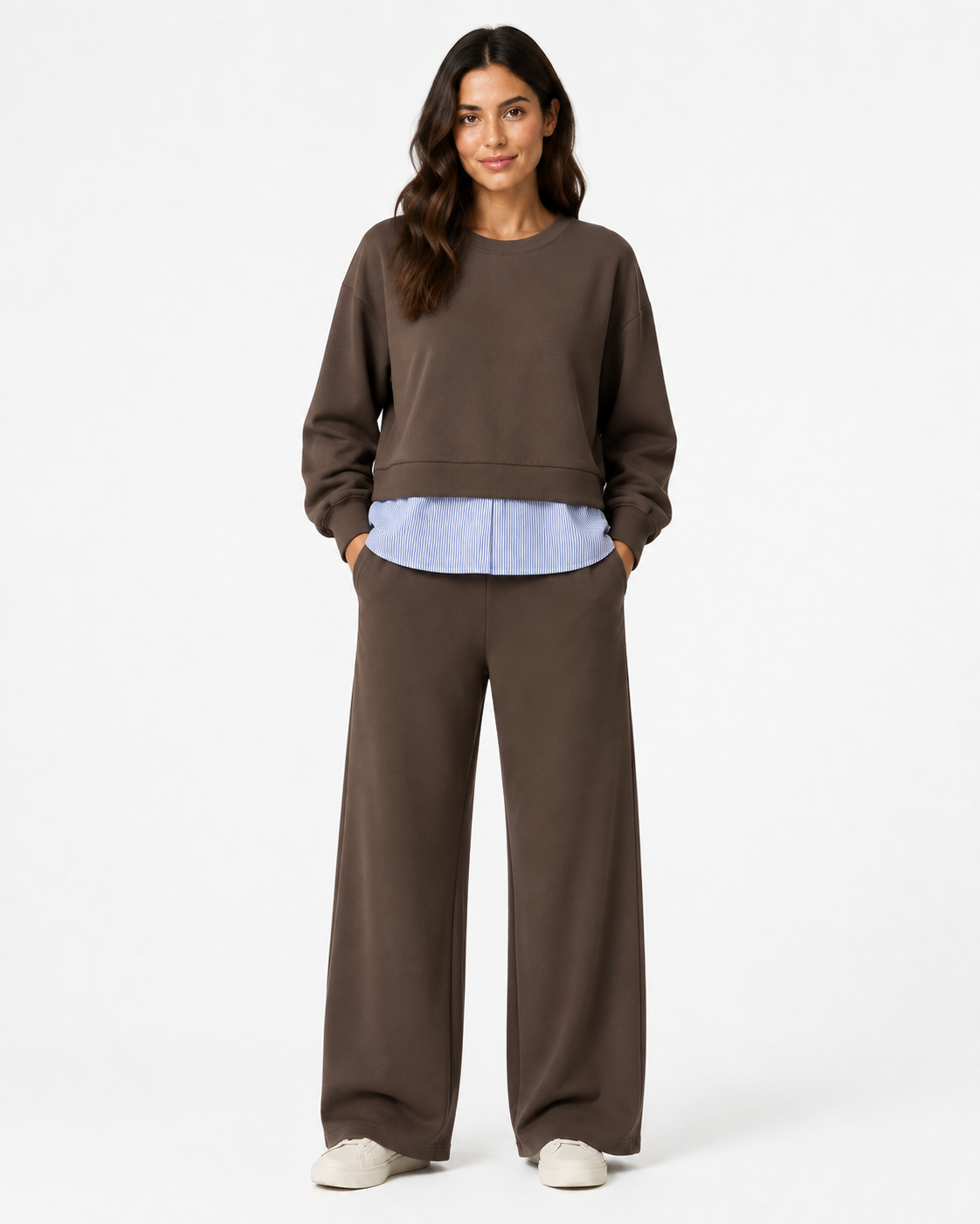 Completo Layered Felpa e Palazzo