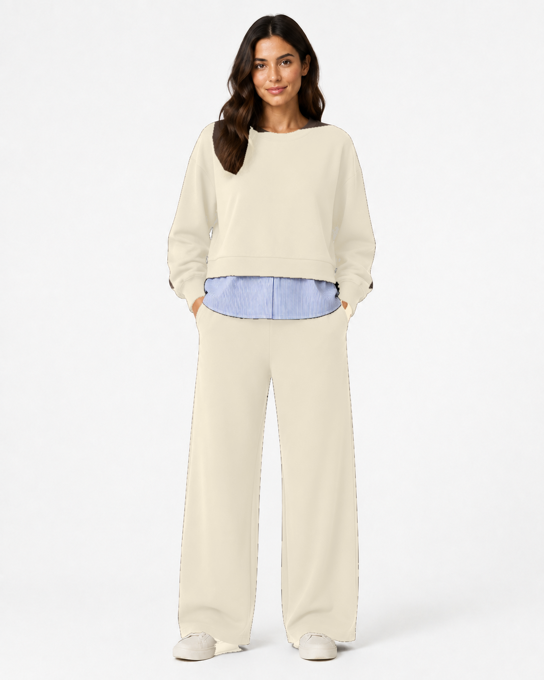 Completo Layered Felpa e Palazzo