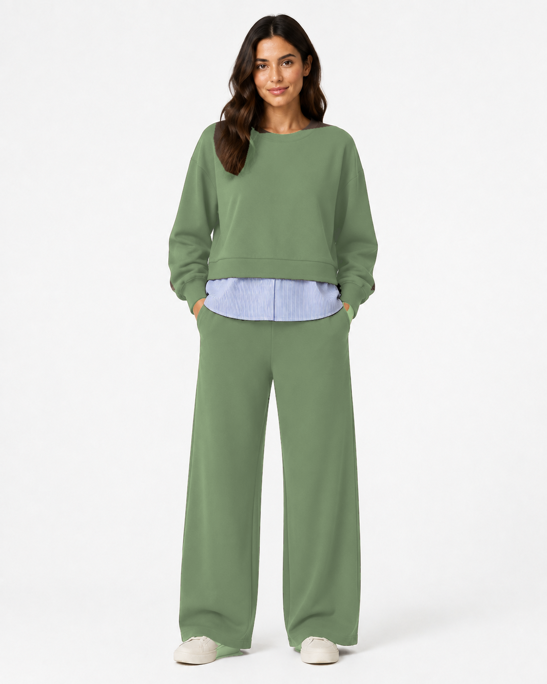 Completo Layered Felpa e Palazzo
