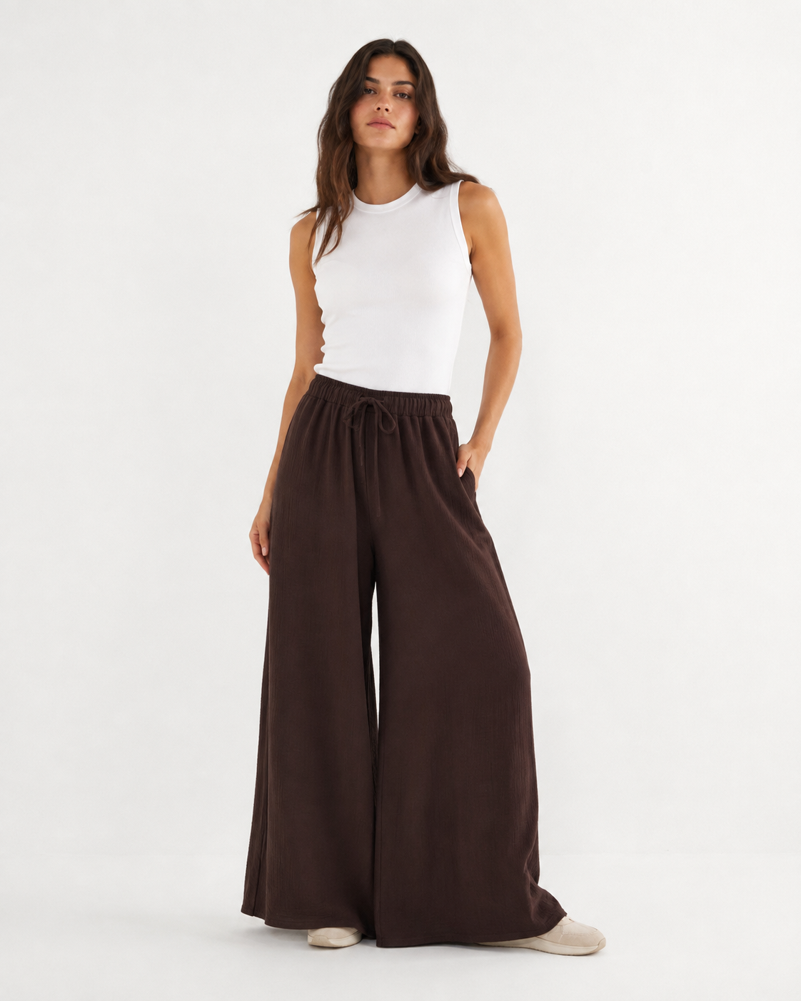 Pantalone Palazzo Crinkle Easy