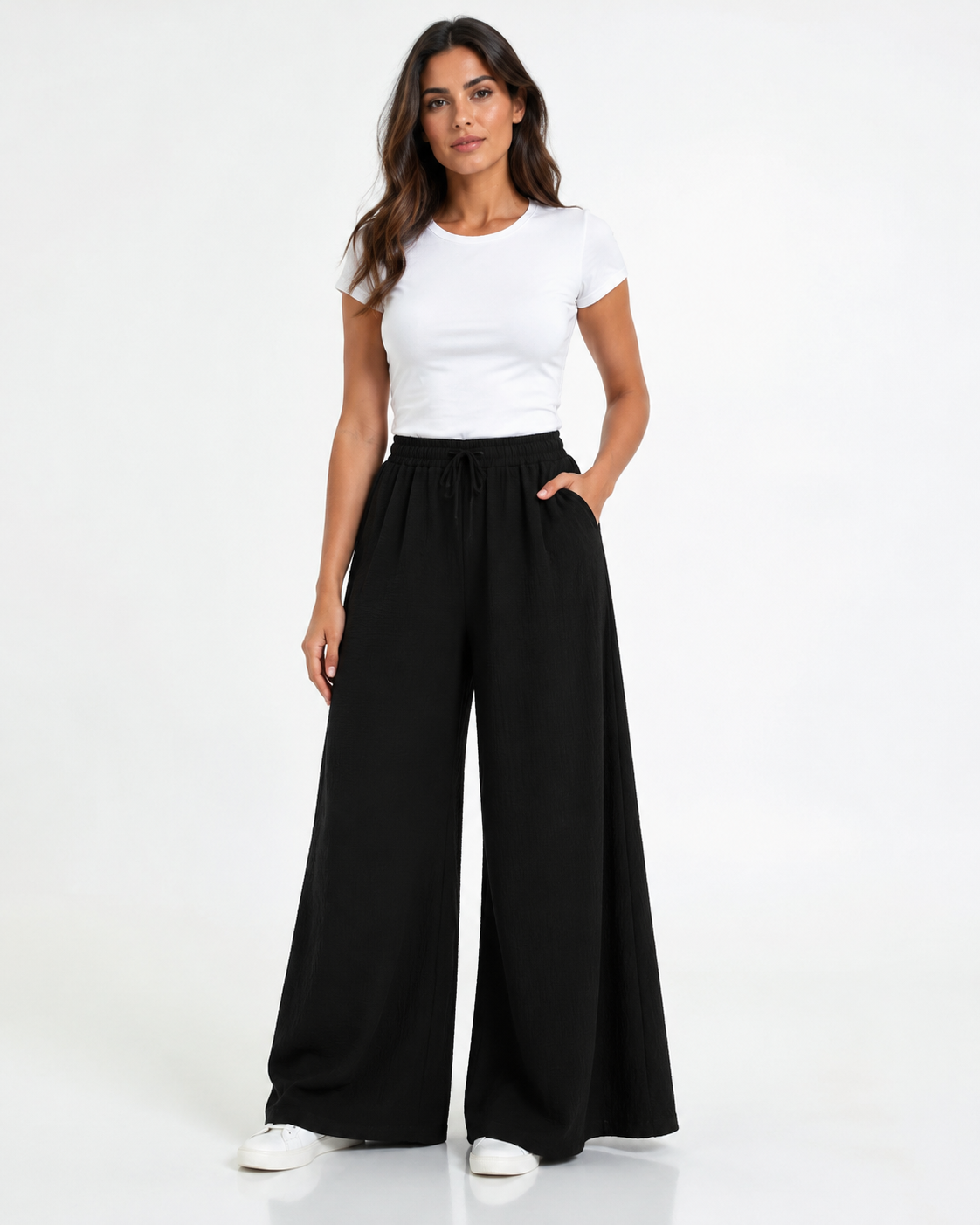 Pantalone Palazzo Crinkle Easy