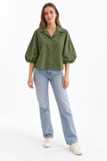Camicia con maniche a palloncino