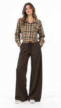 Completo con camicia a quadri