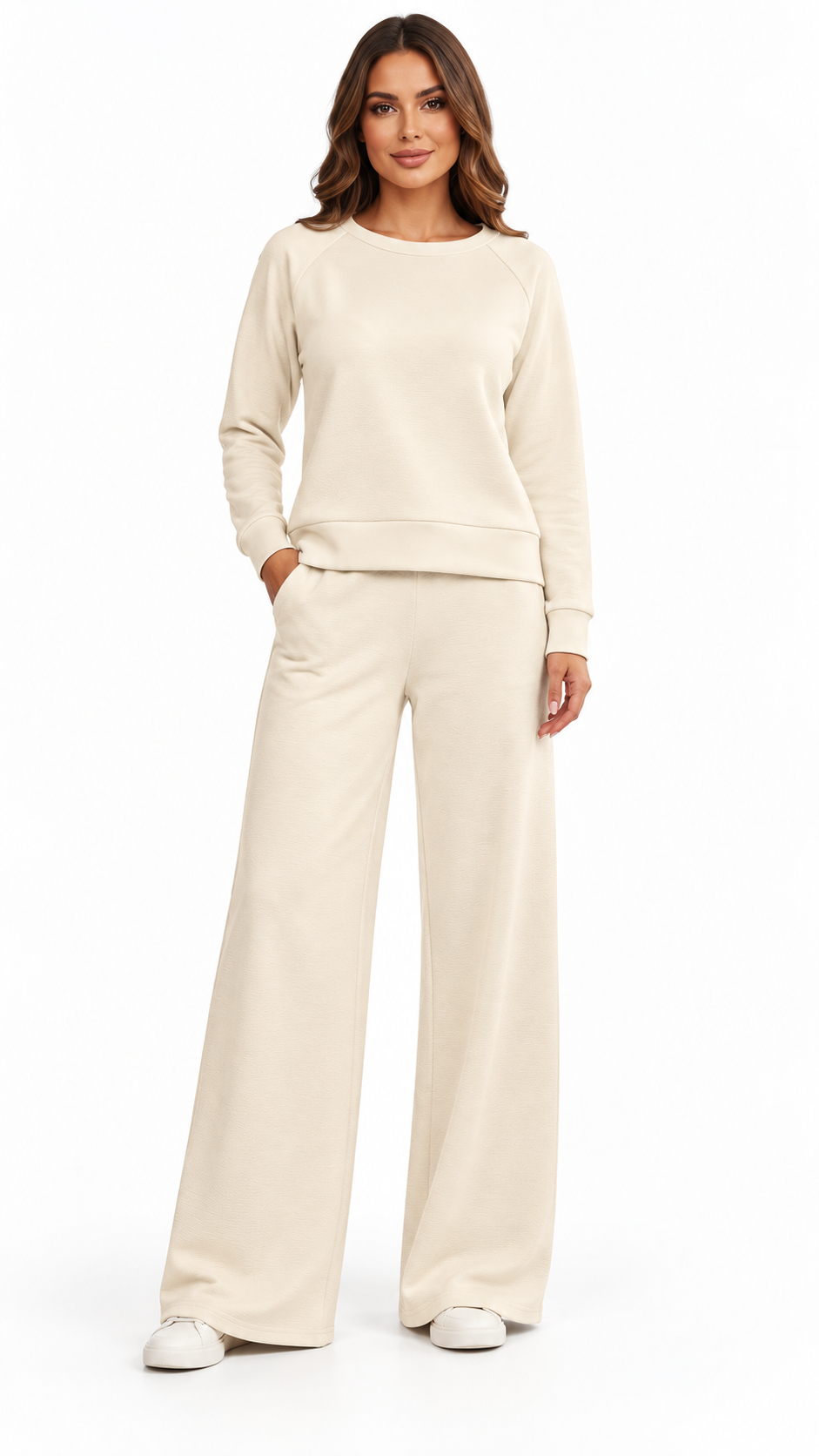 Completo girocollo con pantalone ampio