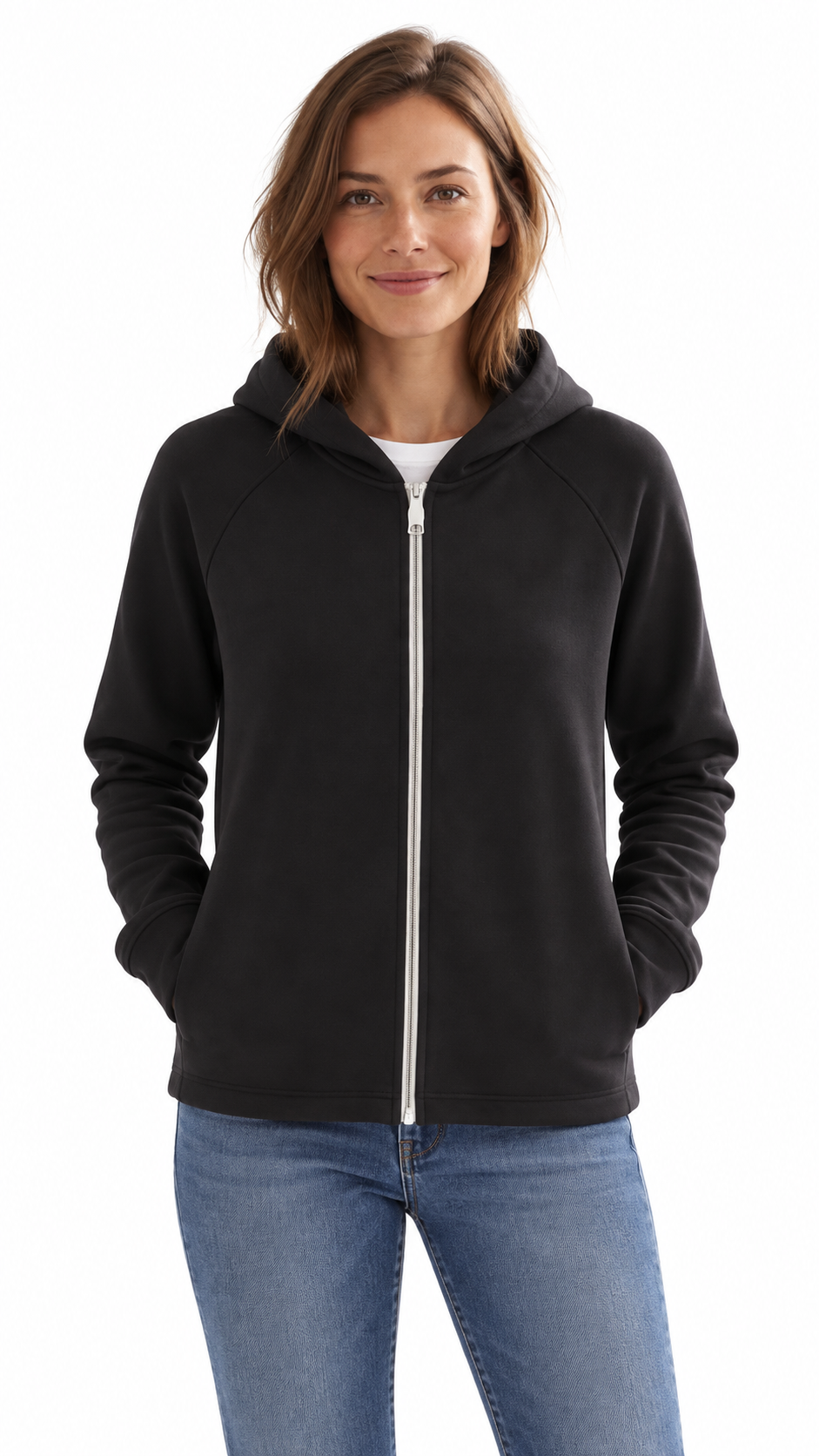 Felpa con cappuccio e zip