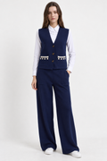 Completo gilet con pendenti decorativi