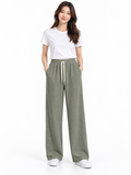 Pantalone a trama con coulisse chiara