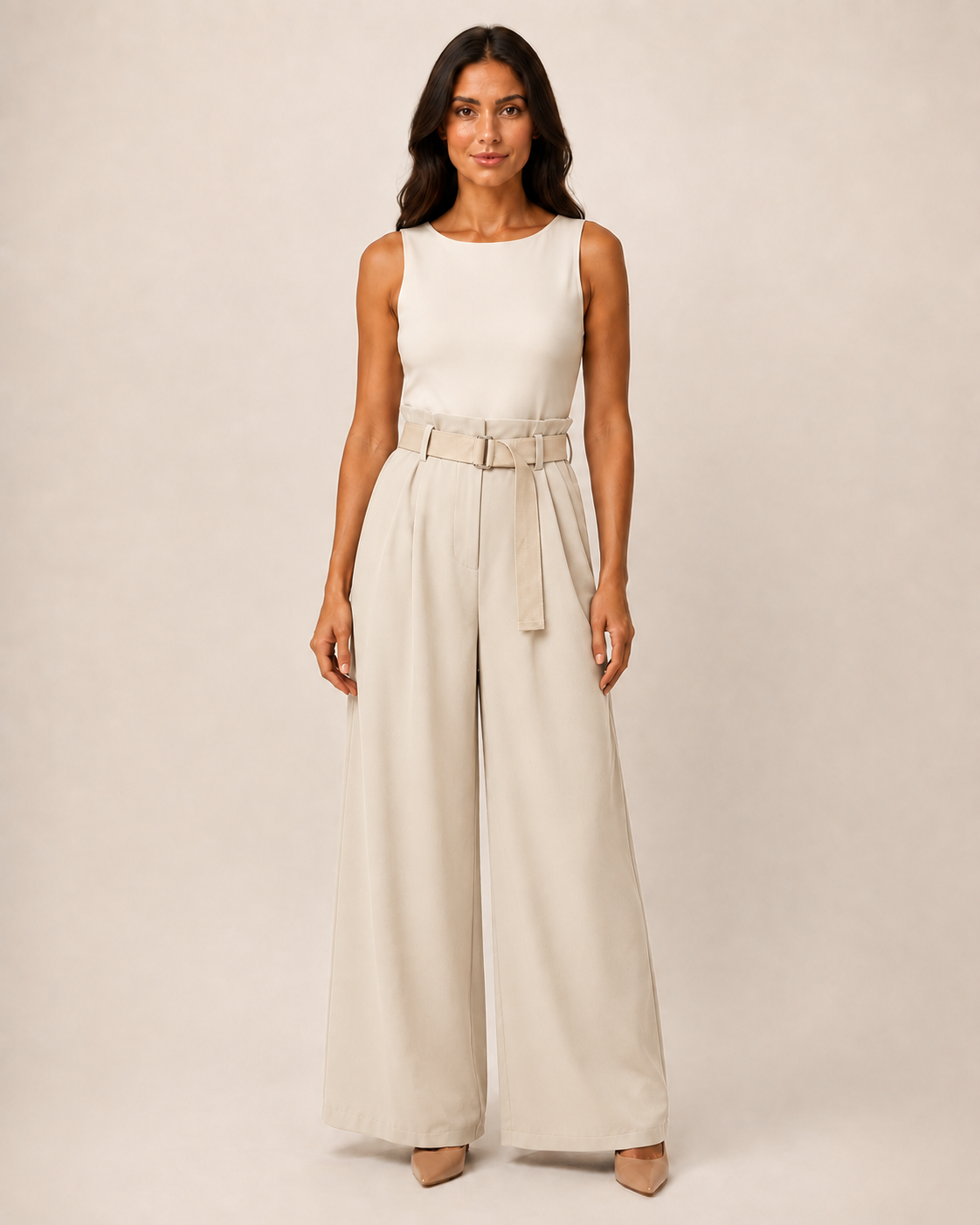 Pantalone Palazzo con Cintura