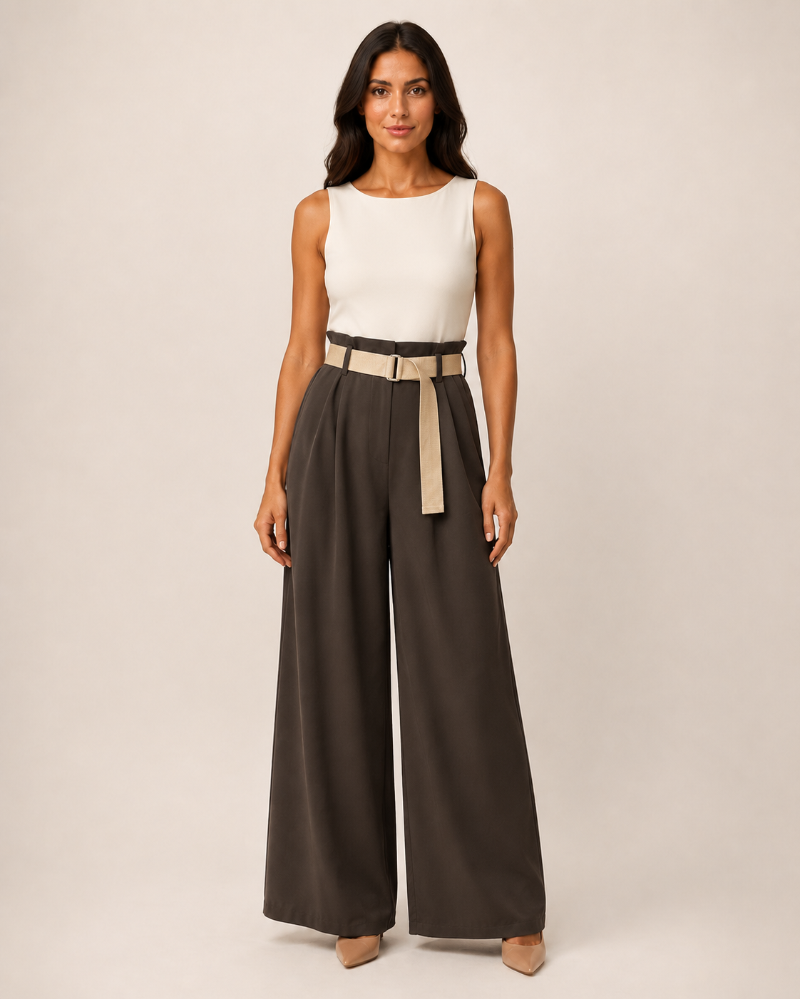 Pantalone Palazzo con Cintura