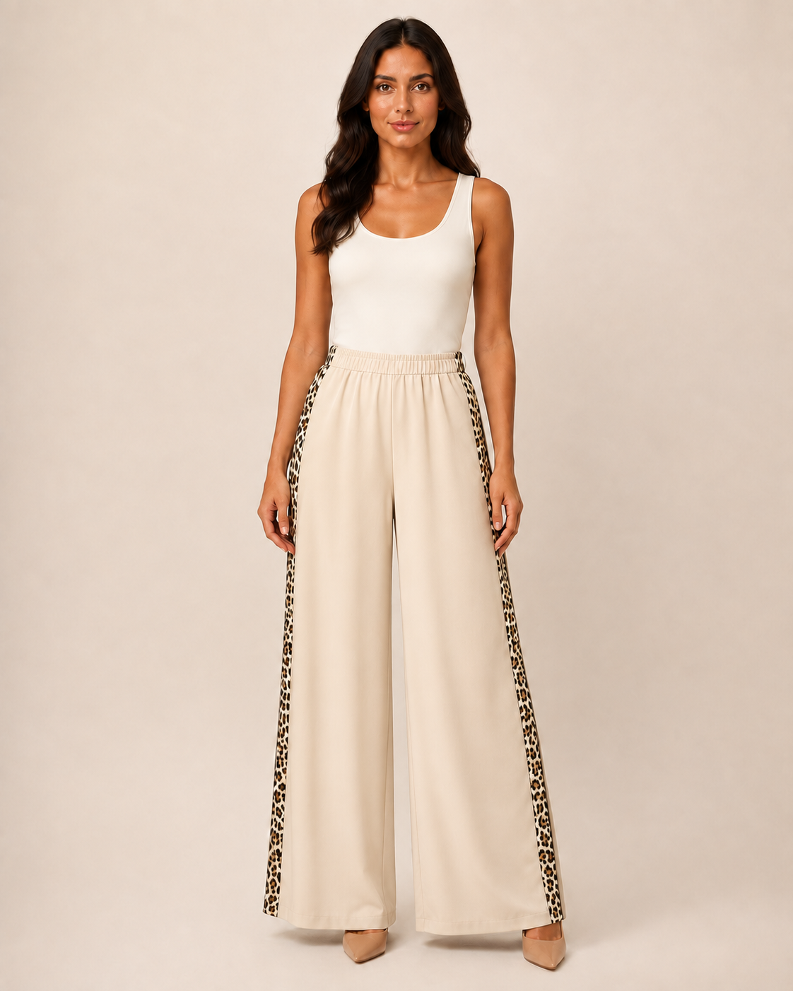 Pantalone Palazzo Animal Stripe