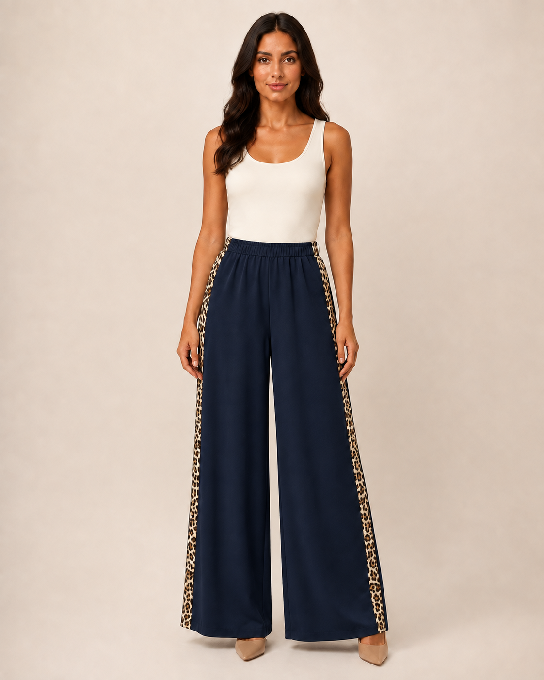 Pantalone Palazzo Animal Stripe