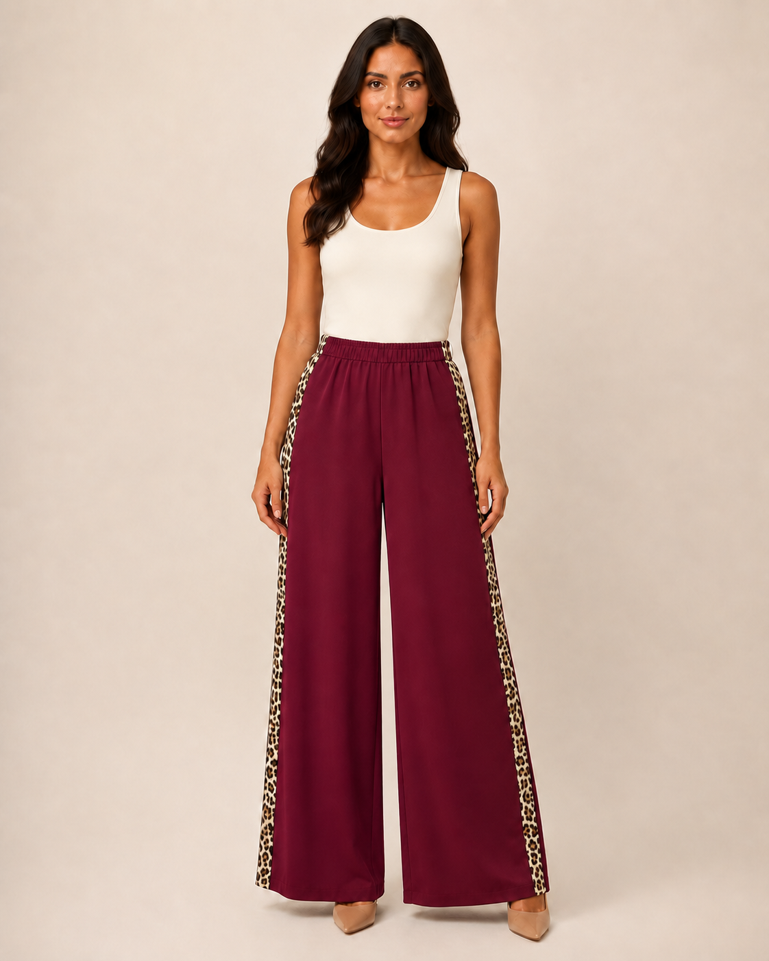 Pantalone Palazzo Animal Stripe