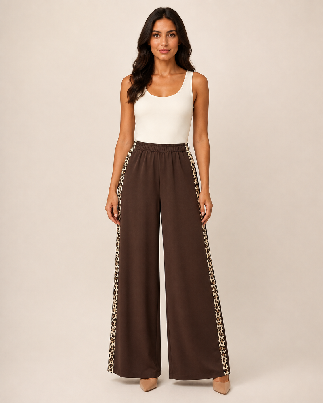 Pantalone Palazzo Animal Stripe