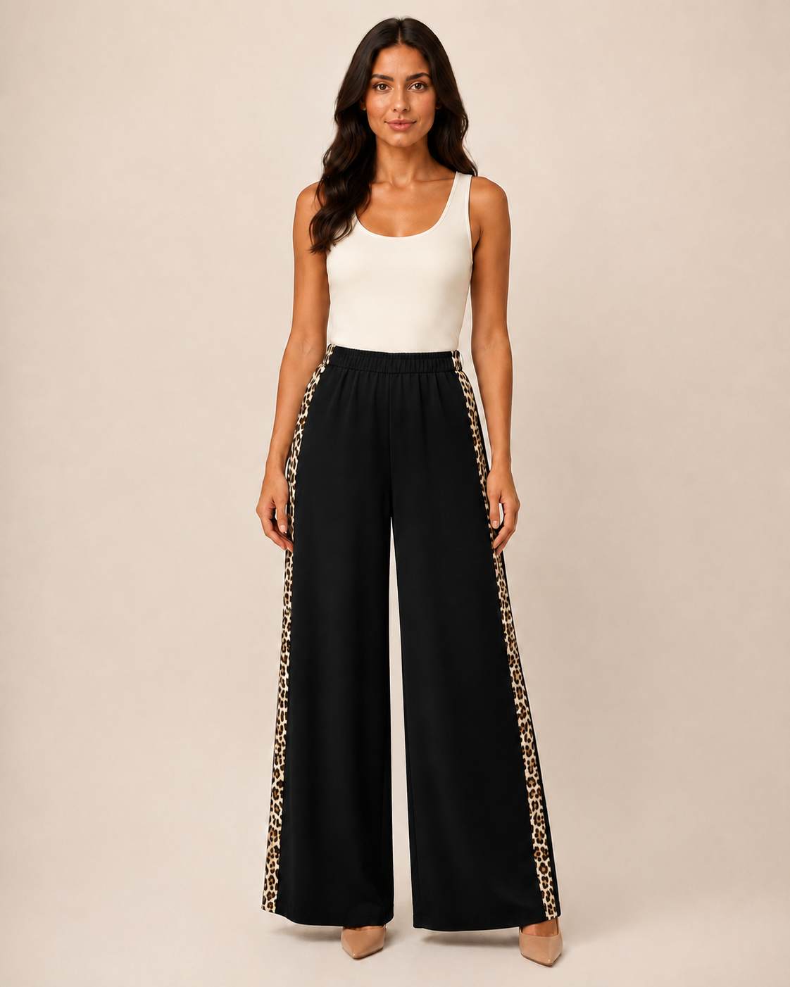 Pantalone Palazzo Animal Stripe
