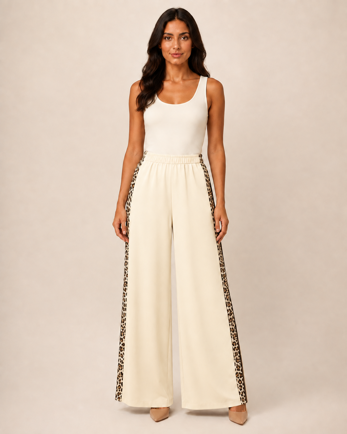 Pantalone Palazzo Animal Stripe
